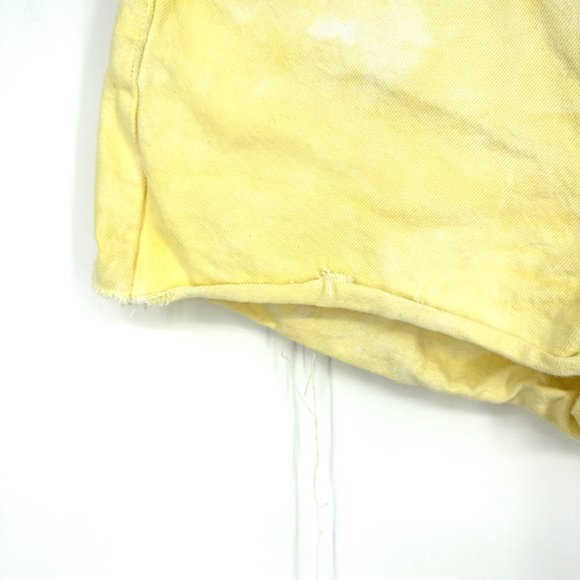 Levi's Women’s 501 Original High-Rise Jean Denim Shorts Yellow Tie-Dye Size 29 - Picture 5 of 12